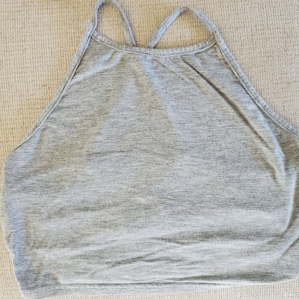 Lace up back crop top